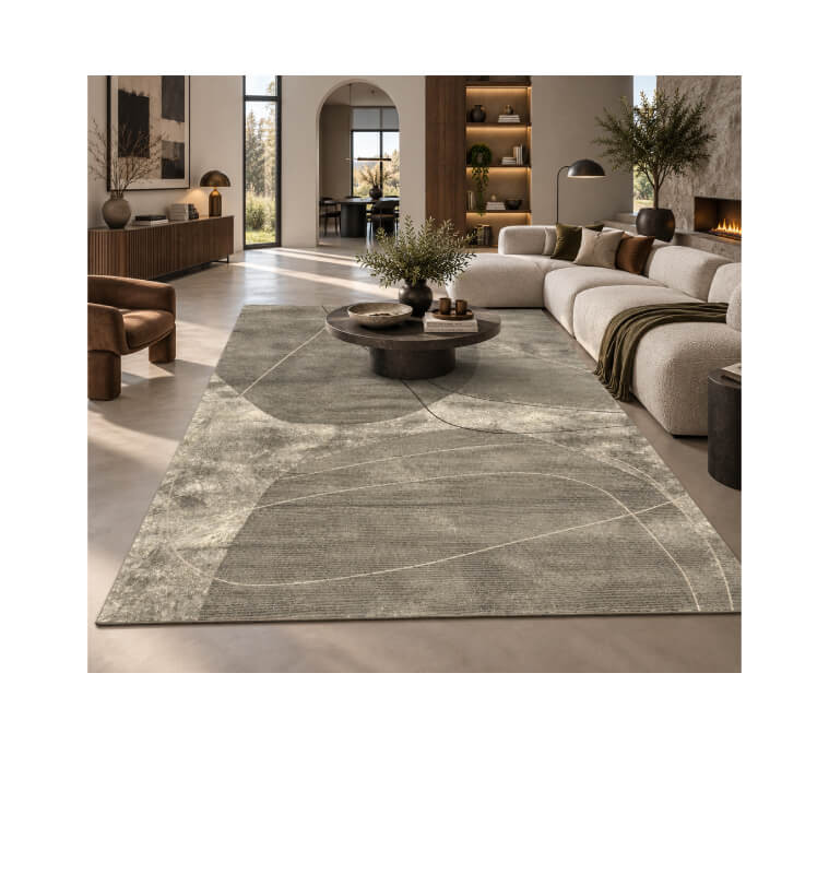 Tapis Zara gris clair et gris en polyester, 200 x 290 cm | Tapis décoratifs , Dakar, Sénégal