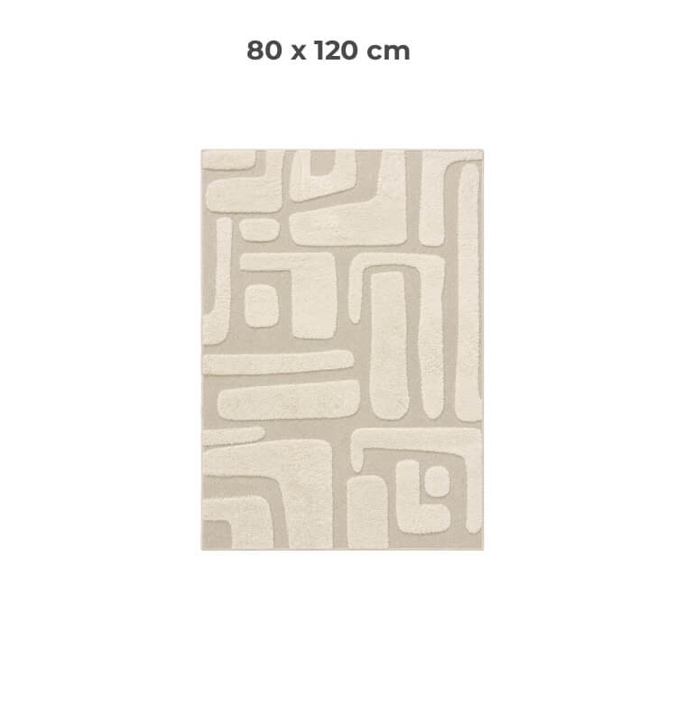 Tapis à motifs géométriques blanc et gris, 80 x 120 cm | Tapis décoratifs , Dakar, Sénégal