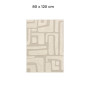 Tapis à motifs géométriques blanc et gris, 80 x 120 cm | Tapis décoratifs , Dakar, Sénégal
