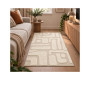 Tapis à motifs géométriques blanc et gris, 80 x 120 cm | Tapis décoratifs , Dakar, Sénégal
