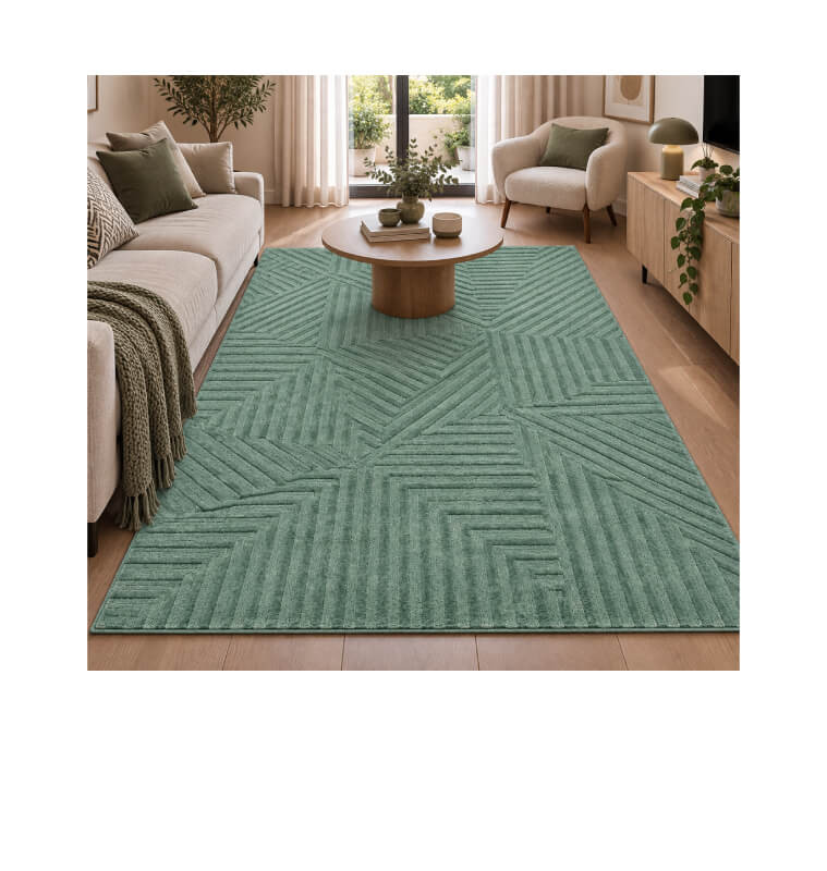 Tapis New Port aqua en polypropylène, 160 x 230 cm | Tapis décoratifs , Dakar, Sénégal