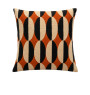 Coussin déco en velours brodé terracotta, beige et noir, 50 x 50 cm | Coussins déco , Dakar, Sénégal