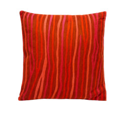 Coussin déco en velours brodé rose et terracotta, 50 x 50 cm | Coussins déco , Dakar, Sénégal