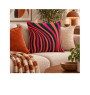 Coussin déco en velours brodé rose et saumon, 50 x 50 cm | Coussins déco , Dakar, Sénégal