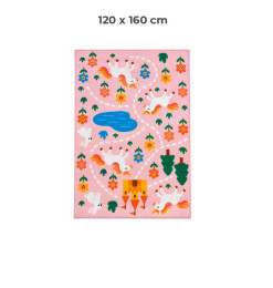 Tapis enfant Licornes rose en polyester, 120 x 160 cm | Décoration chambre enfant | 18 500 CFA , dakar, Sénégal