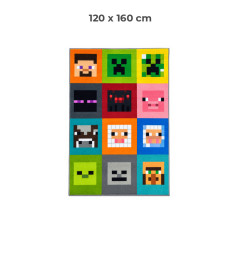 Tapis enfant Pixel Game multicolore en polyester, 120 x 160 cm | Décoration chambre enfant | 18 500 CFA , dakar, Sénégal
