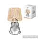 Lampe Moma en métal noir et corde naturelle H36 cm | Lampes de table, lampes de chevet , Dakar, Sénégal