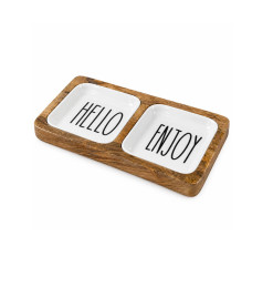 Plat apéritif en bois de manguier Hello Enjoy, 26 x 14 x 2,5 cm | Aperos, tapas & minis | 11 000 CFA , dakar, Sénégal