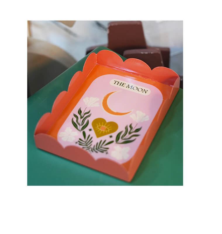 Mini plateau vide-poche Tarot lunaire en métal rose, 20 x 15 x 3 cm | Déco divers , Dakar, Sénégal