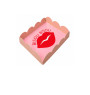 Mini plateau vide-poche Bisou Bisou en métal rose, 20 x 15 x 3 cm | Déco divers , Dakar, Sénégal