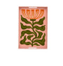 Plateau de service en métal décor fleur rose et vert, 45 x 31 x 4 cm | Plateaux | 25 000 CFA , dakar, Sénégal
