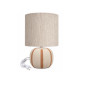 Lampe de table en céramique crème avec abat-jour en lin | Lampes de table, lampes de chevet , Dakar, Sénégal
