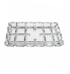 Plat de présentation en verre transparent à relief géométrique | Aperos, tapas & minis | 6 100 CFA , dakar, Sénégal