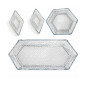 Plat apéritif en verre transparent martelé - Lot de 4 | Aperos, tapas & minis | 5 300 CFA , dakar, Sénégal