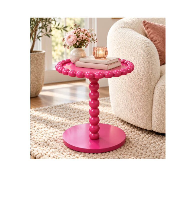 Table d’appoint ronde en MDF mauve, D37,5 x 43 cm | Poufs, tabourets & tables , Dakar, Sénégal