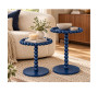 Table d’appoint ronde en MDF bleu, D37,5 x 43 cm | Poufs, tabourets & tables , Dakar, Sénégal