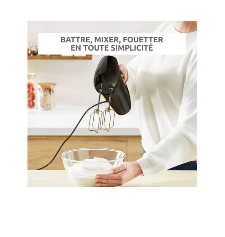 Batteur électrique Quick Mix 5 vitesses 300 W noir, Moulinex | Batteurs électriques | 30 700 CFA , dakar, Sénégal