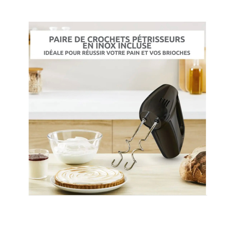 Batteur électrique Quick Mix 5 vitesses 300 W noir, Moulinex | Batteurs électriques | 30 700 CFA , dakar, Sénégal