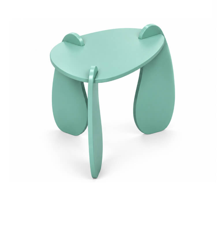 Table d’appoint sculpturale en MDF vert, 57,5 x 45 x 45,5 cm | Poufs, tabourets & tables , Dakar, Sénégal