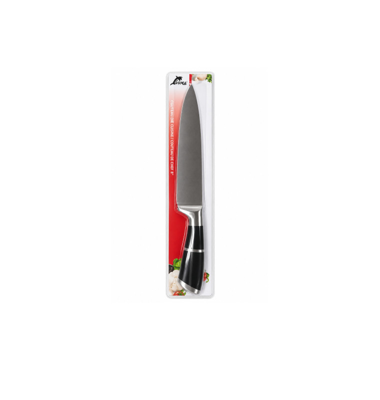 Couteau de chef 20 cm avec manche en inox noir | Ustensiles de cuisine | 3 200 CFA , dakar, Sénégal