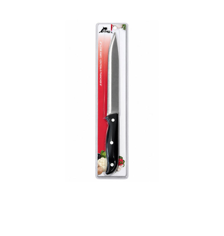 Couteau à trancher 20 cm avec manche en PVC noir | Couverts & coffrets couverts | 1 600 CFA , dakar, Sénégal