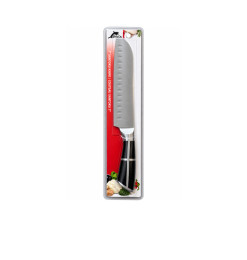 Couteau Santoku 18 cm avec manche en inox noir | Ustensiles de cuisine | 3 200 CFA , dakar, Sénégal