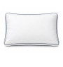 Oreiller rectangle 50 x 70 cm en polyester blanc avec double passepoil bleu | Linge de lit , Dakar, Sénégal