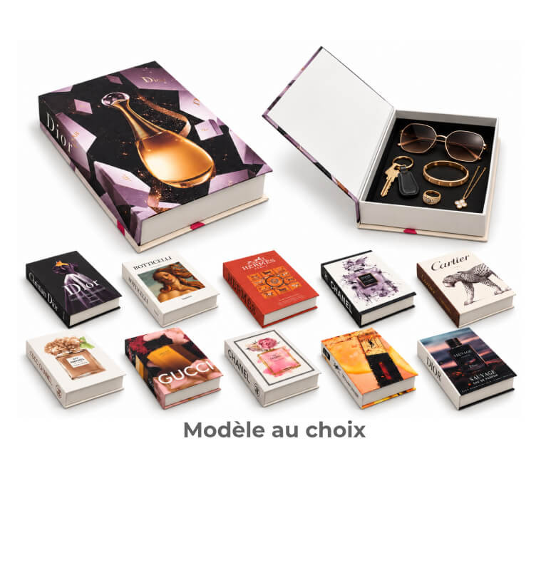 Livre boîte décoratif Mode et Art avec rangement secret en papier, 27 x 17 x 4,5 cm | Déco divers , Dakar, Sénégal
