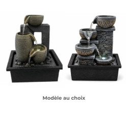 Fontaine d'intérieur en polyrésine avec pompe 3 W 19 x 13 x 23 cm