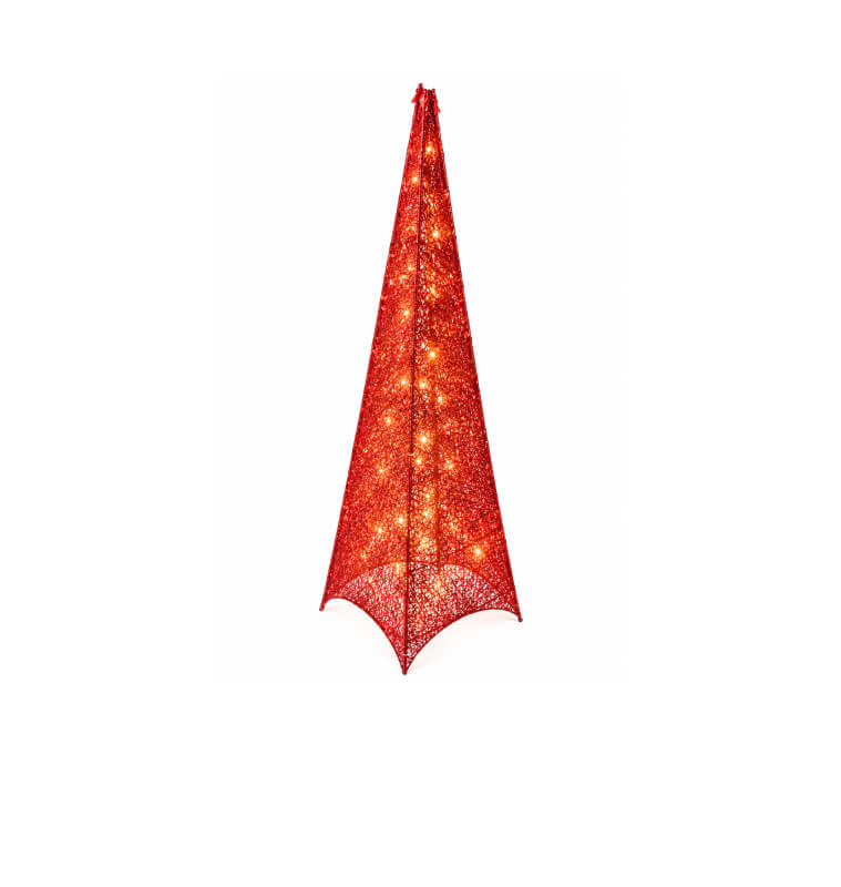 Pyramide lumineuse rouge, 120×20×20 cm |Luminaires de Noël |15 000 CFA ,Dakar, Sénégal
