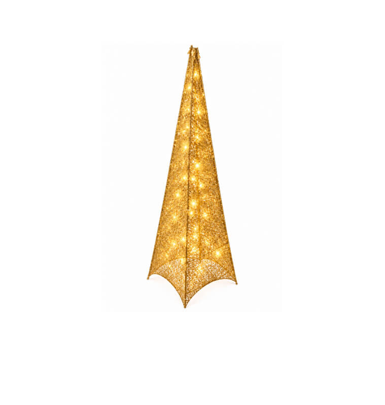 Pyramide lumineuse or, 120×20×20 cm |Luminaires de Noël |15 000 CFA ,Dakar, Sénégal