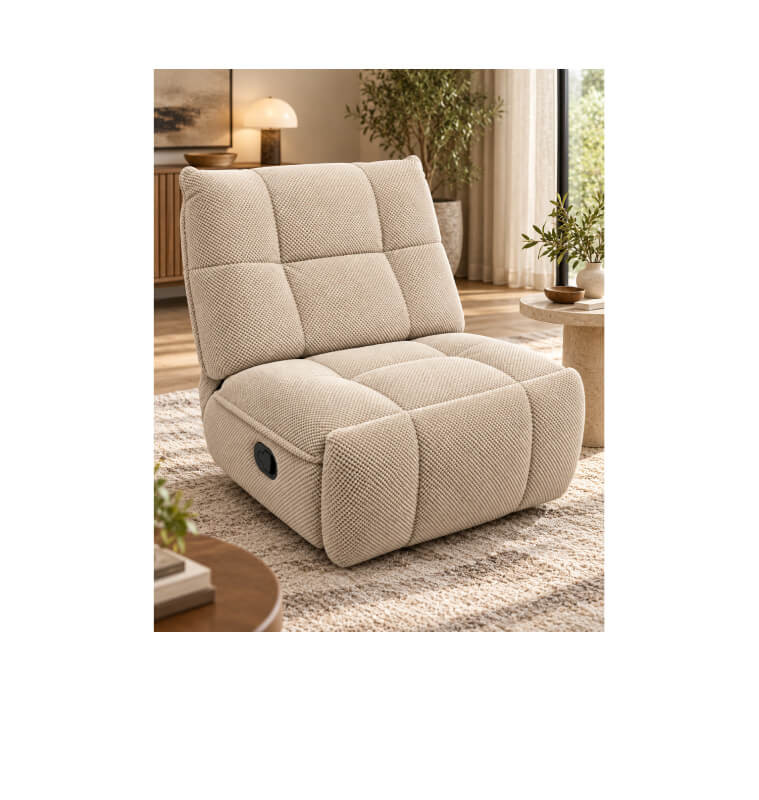 Fauteuil pivotant manuel en tissu beige, 85 x 100 x 95 cm | 346 000 CFA | à Dakar