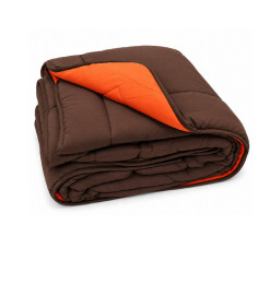 Couette 220 x 240 cm, bicolore marron et orange en polyester | Linge de lit , Dakar, Sénégal