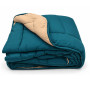 Couette 240 x 260 cm, bicolore aqua et crème en polyester | Linge de lit , Dakar, Sénégal