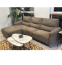 Canapé d'angle en tissu taupe foncé avec 1 place électrique, 272 x 165 x 98 cm | 998 000 CFA | à Dakar