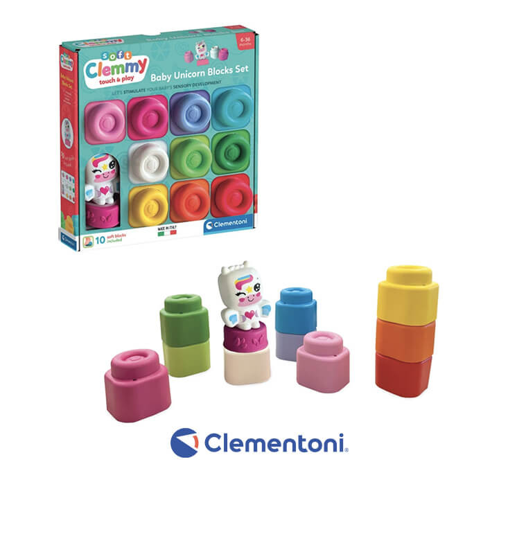 Boîte Arc-en-ciel avec 10 cubes souples Clemmy et Licorne - De 6 à 36 mois | Jeux de construction | 5 500 CFA , dakar, Sénégal