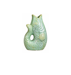 Vase déco poisson en céramique vert brillant, 13 x 9 x 20 cm | Vases déco , Dakar, Sénégal