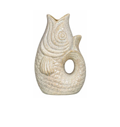 Vase déco poisson en céramique beige brillant, 20 x 14 x 30 cm | Vases déco , Dakar, Sénégal