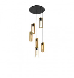 Lustre 4 ampoules noir