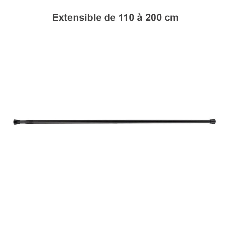 Barre tringle rideau de douche sans perçage extensible 110 à 200 cm - Orca  Sénégal