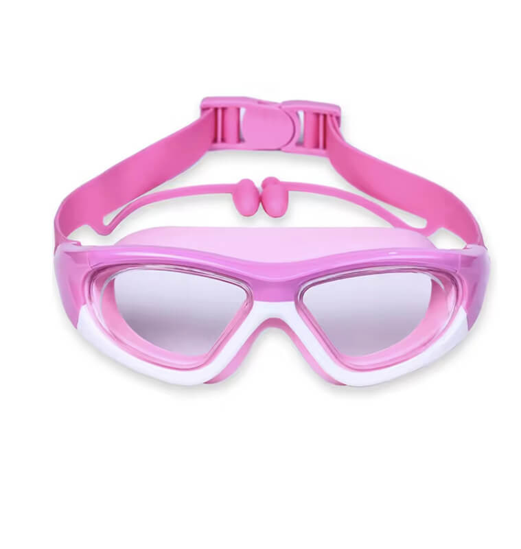 Lunettes De Natation Enfants Anti-buée - Avec Bouchons D'oreilles - Protection UV - Silicone Souple