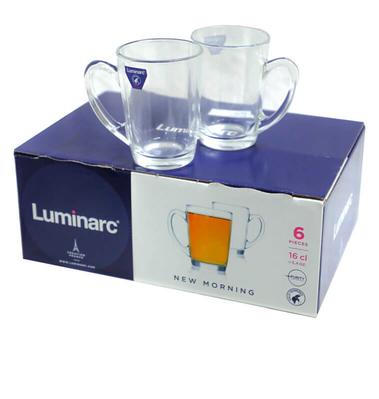 Tasse à thé en verre Luminarc - lot de 6